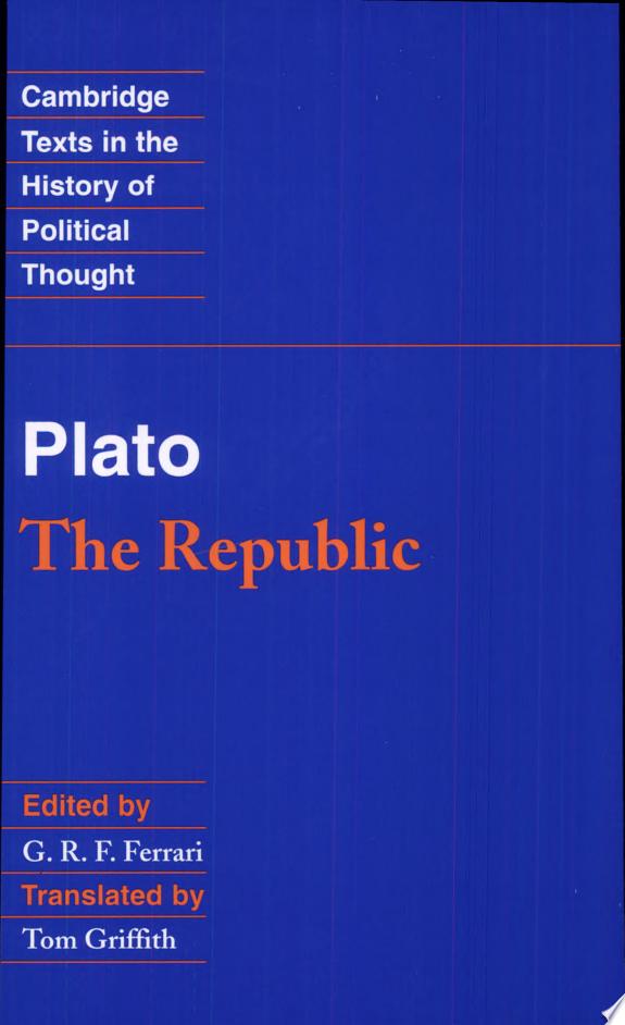 Plato: 'The Republic' by Plato book cover