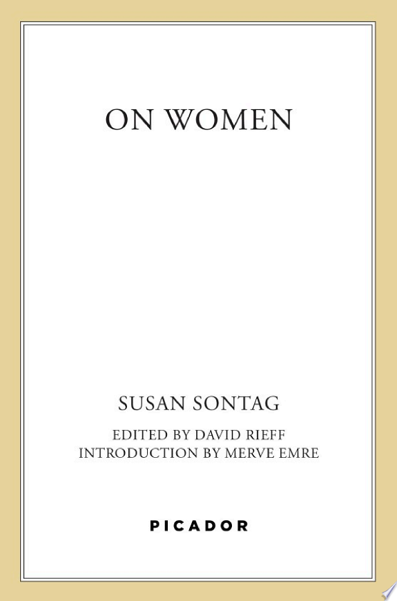 On Women by Susan Sontag book cover
