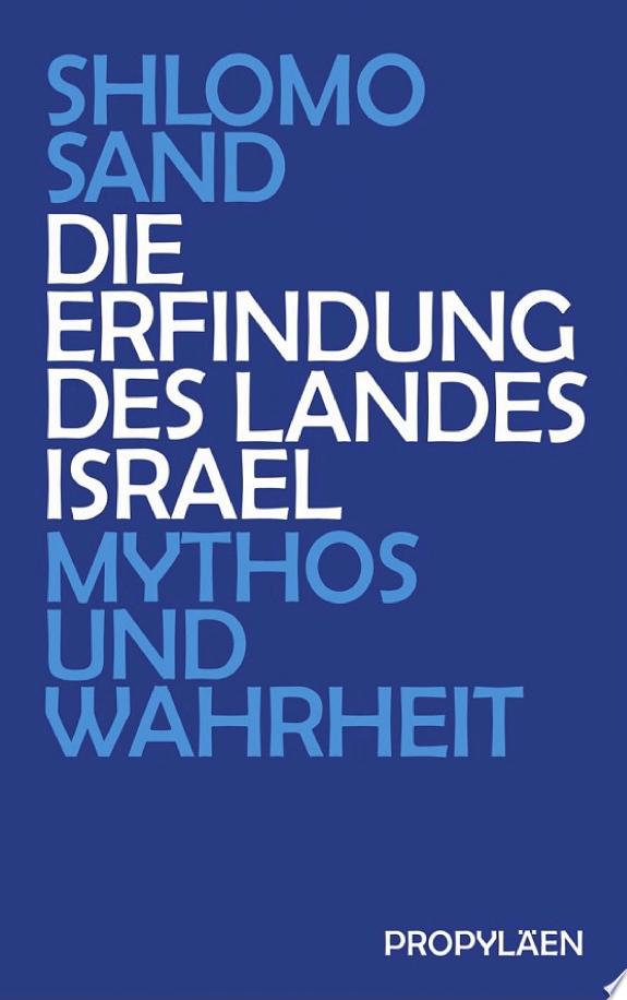 Die Erfindung des Landes Israel by Shlomo Sand book cover