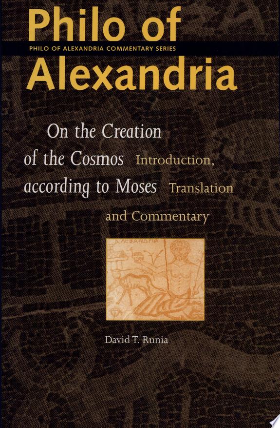 On the Creation of the Cosmos According to Moses by Philo (of Alexandria.) book cover