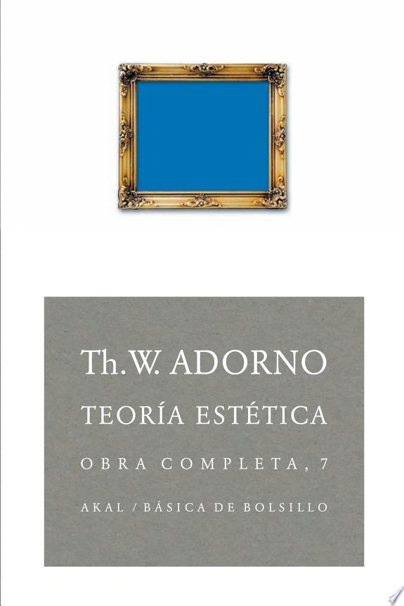 Teoría estética by Theodor W. Adorno book cover