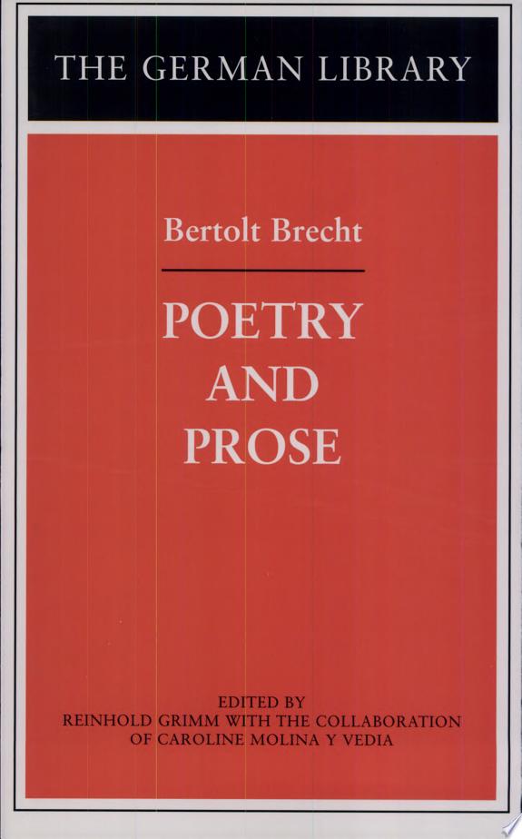 Bertolt Brecht by Bertolt Brecht, Reinhold Grimm, Caroline Molina y Vedia book cover