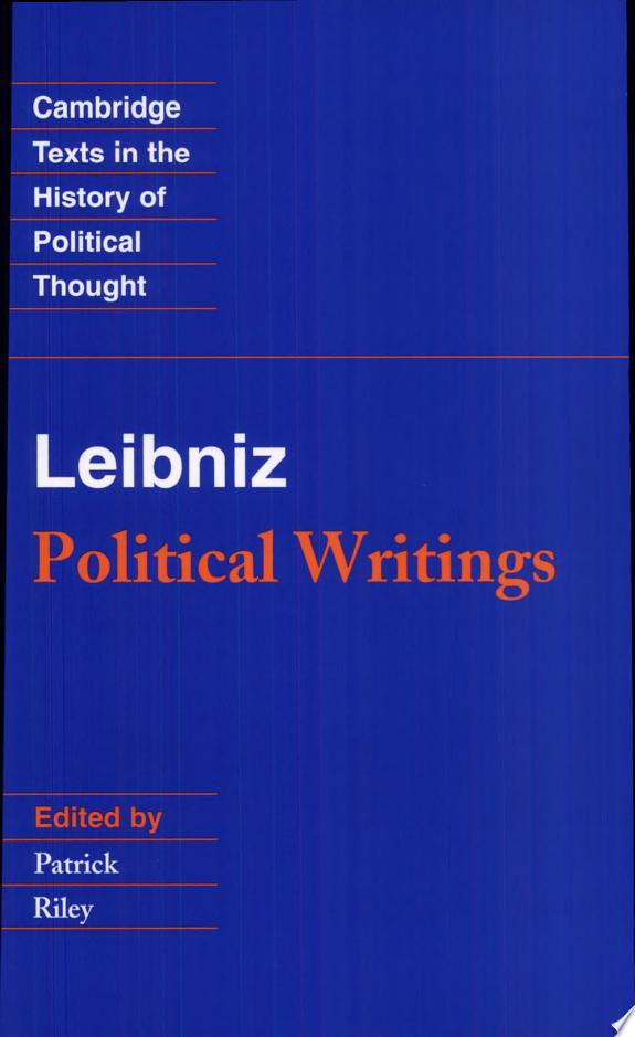 Political Writings by Gottfried Wilhelm Freiherr von Leibniz book cover
