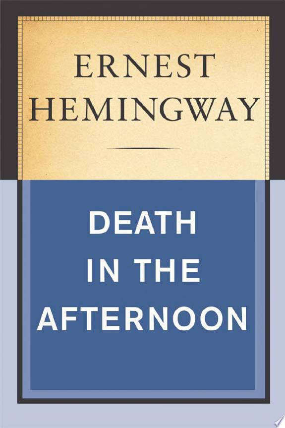 Death in the Afternoon by Ernest Hemingway book cover
