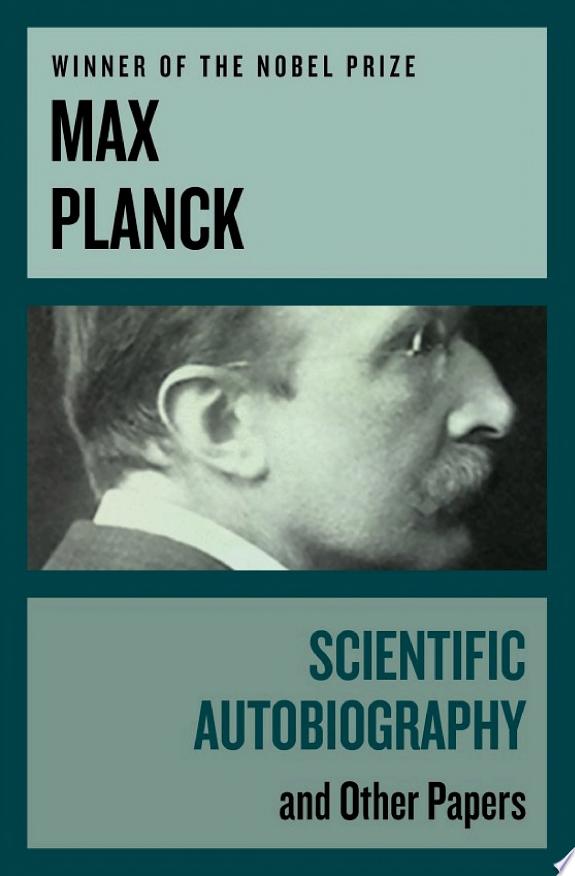 Scientific Autobiography by Max Planck book cover