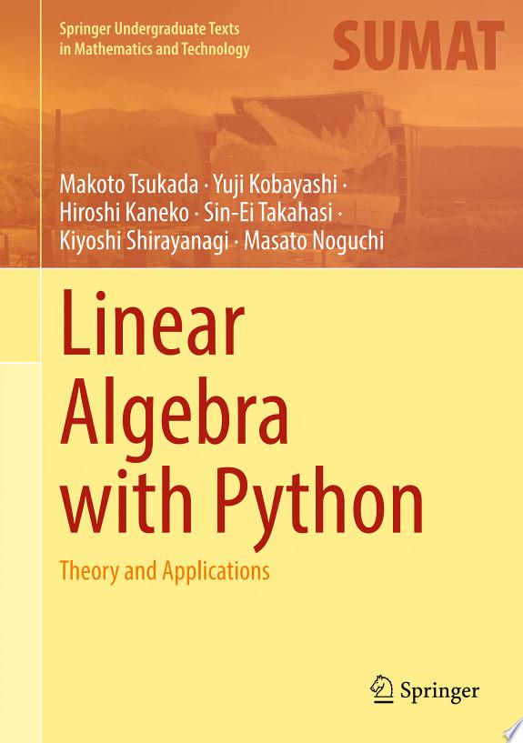 Linear Algebra with Python by Makoto Tsukada book cover