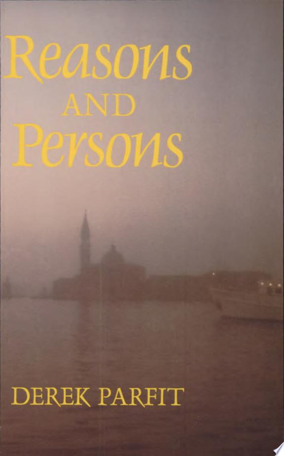 Reasons and Persons by Derek Parfit book cover