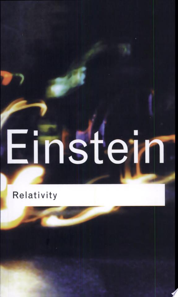 Relativity by Albert Einstein book cover