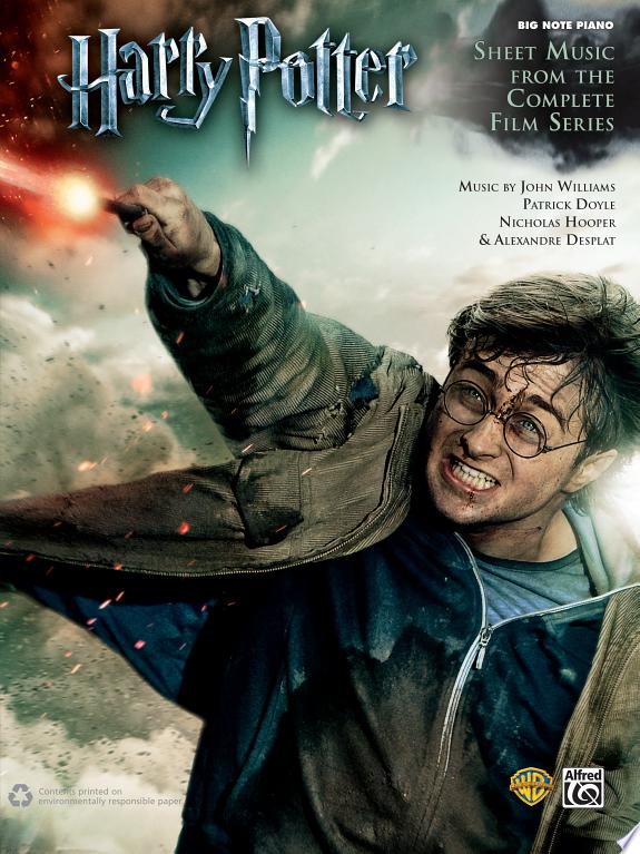 Harry Potter: Sheet Music from the Complete Film Series for Big Note Piano by Carol Matz, Patrick Doyle, Alexandre Desplat, Nicholas Hooper, John Williams book cover