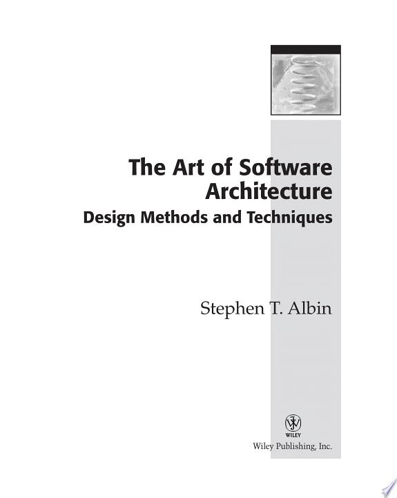 The Art of Software Architecture by Stephen T. Albin book cover