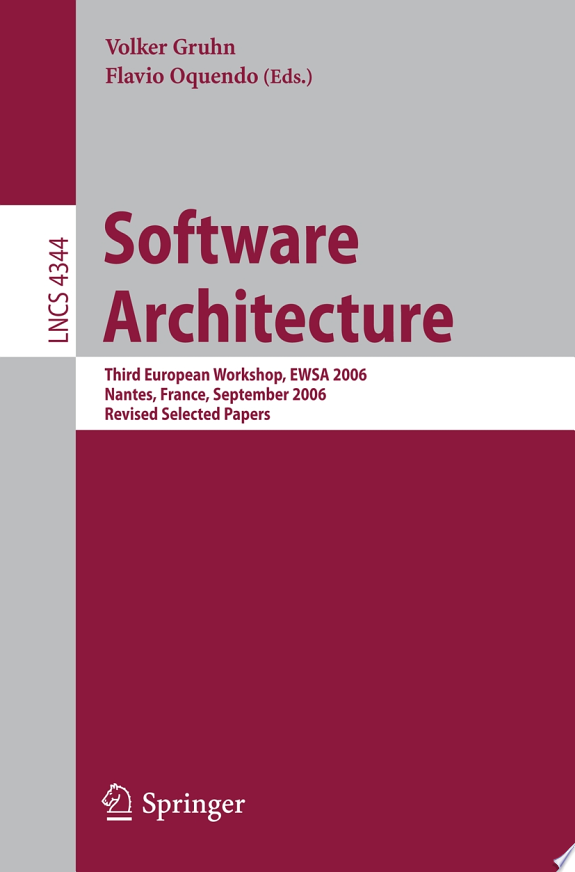 Software Architecture by Volker Gruhn book cover