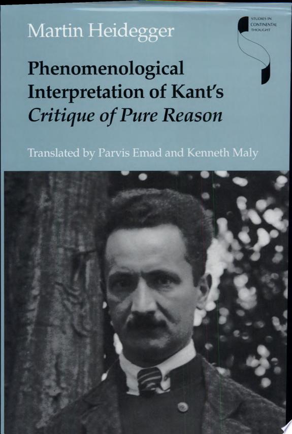 Phenomenological Interpretation of Kant's Critique of Pure Reason by Martin Heidegger book cover