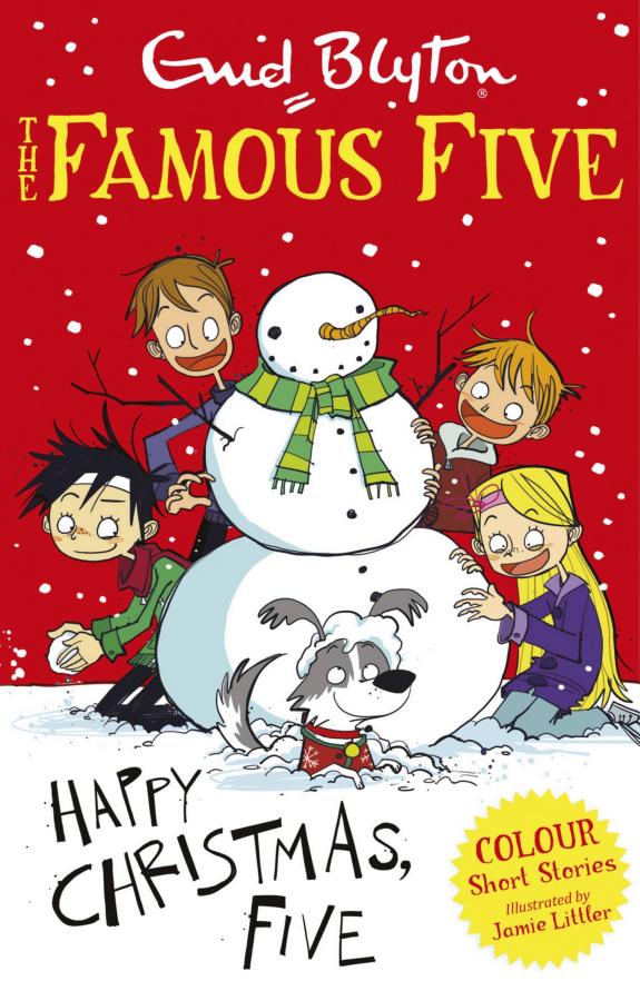 Famous Five Colour Short Stories: Happy Christmas, Five! by Enid Blyton book cover