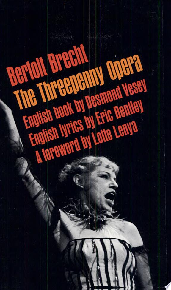 The Threepenny Opera by Kurt Weill book cover