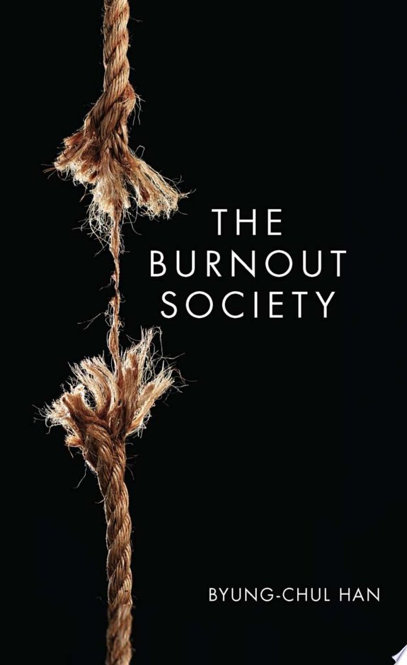 The Burnout Society by Byung-Chul Han book cover