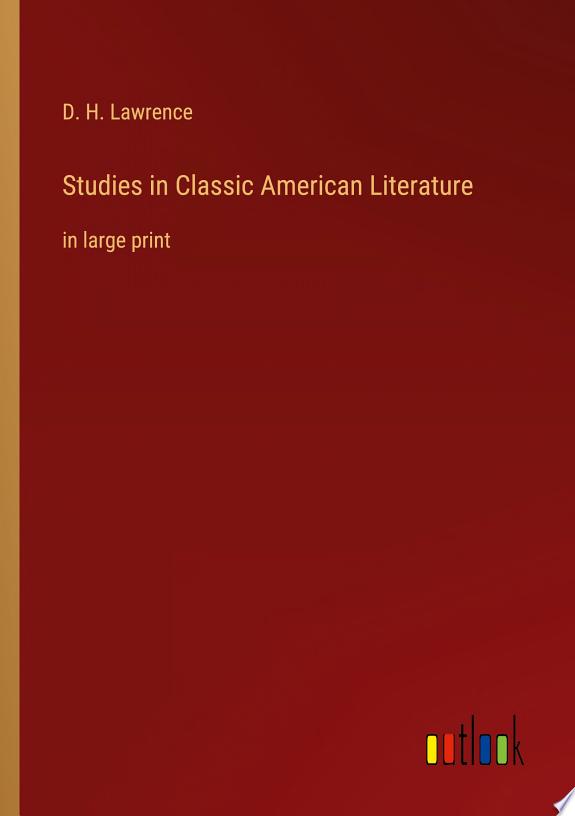 Studies in Classic American Literature by D. H. Lawrence book cover