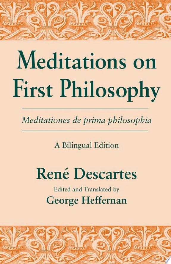 Meditations on First Philosophy/ Meditationes de prima philosophia by René Descartes book cover