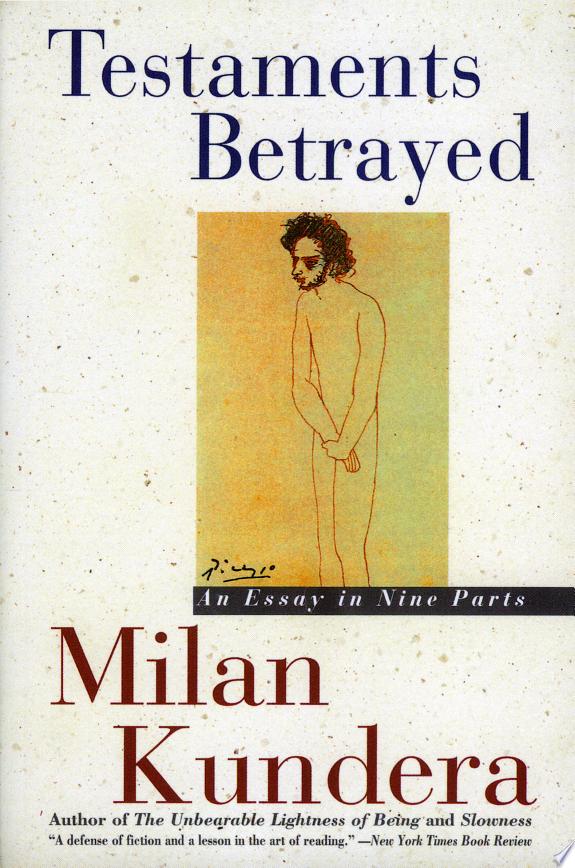 Testaments Betrayed by Milan Kundera book cover