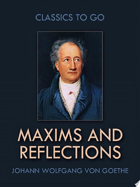 Maxims and Reflections by Johann Wolfgang von Goethe book cover