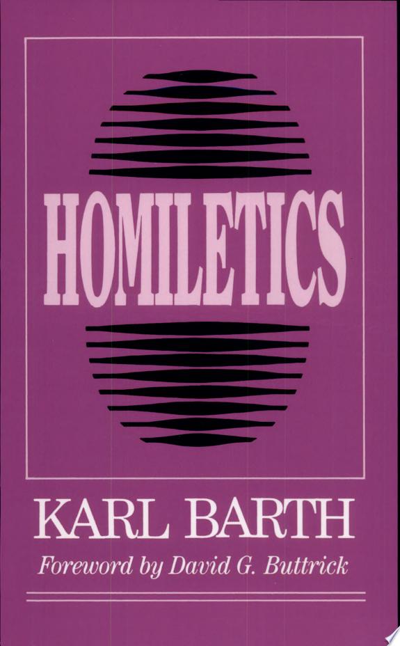 Homiletics by Karl Barth book cover