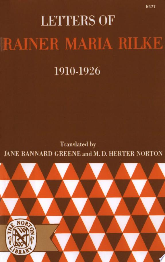 Letters of Rainer Maria Rilke, 1910-1926 by Rainer Maria Rilke book cover