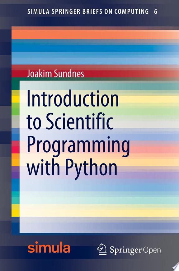 Introduction to Scientific Programming with Python by Joakim Sundnes book cover