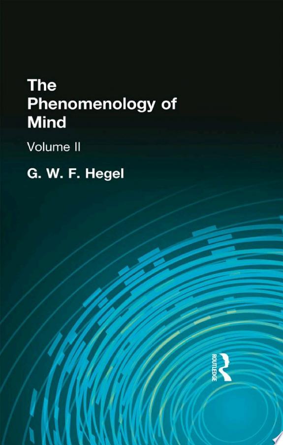 The Phenomenology of Mind by G W F Hegel book cover
