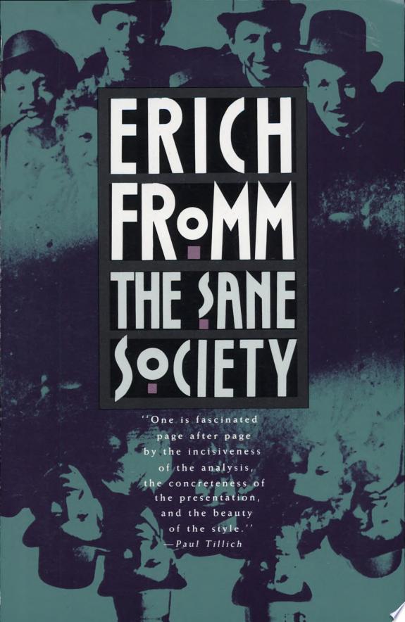 The Sane Society by Erich Fromm book cover