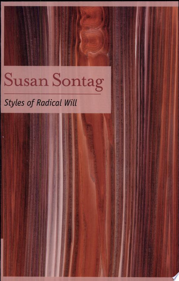 Styles of Radical Will by Susan Sontag book cover