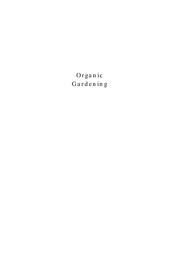 Organic Gardening by Charles Dowding book cover