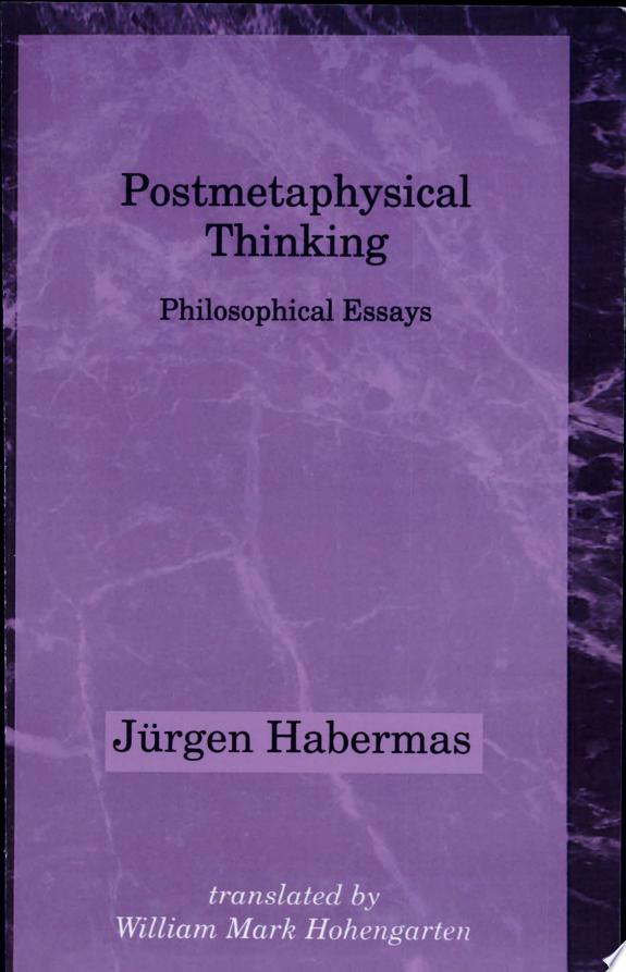 Postmetaphysical Thinking by Jürgen Habermas book cover