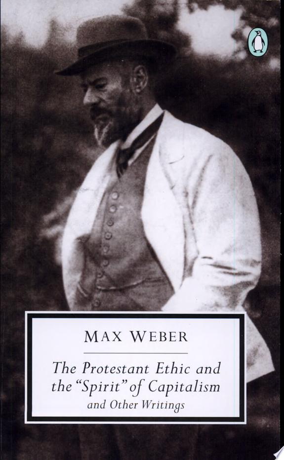 The Protestant Ethic and the "Spirit" of Capitalism by Max Weber book cover