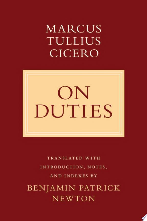 On Duties by Marcus Tullius Cicero book cover