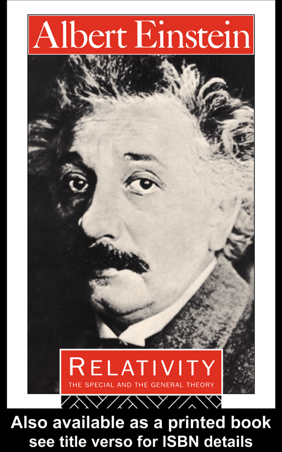 Relativity by Albert Einstein book cover
