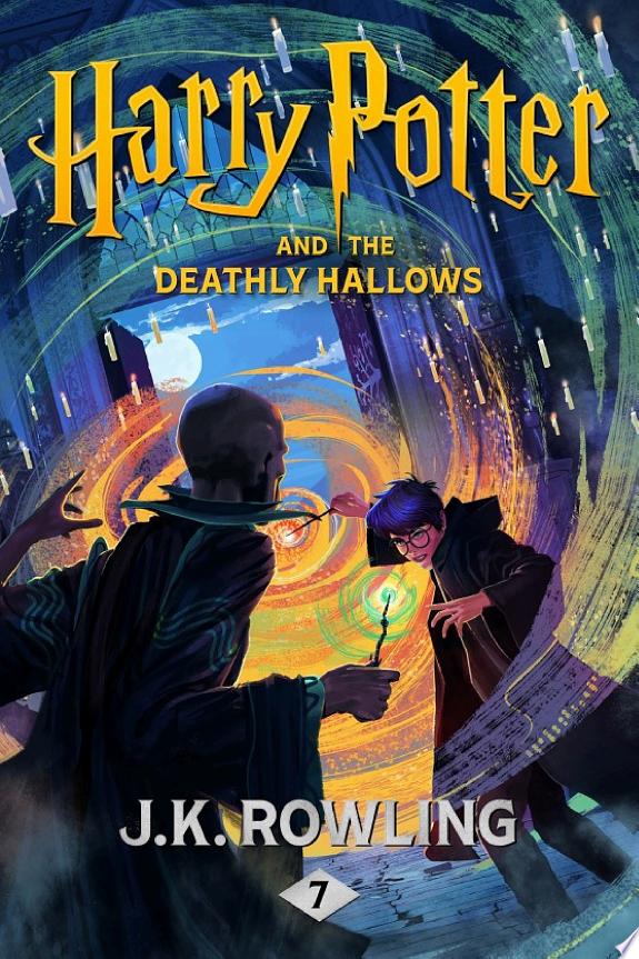 Harry Potter and the Deathly Hallows by J.K. Rowling book cover