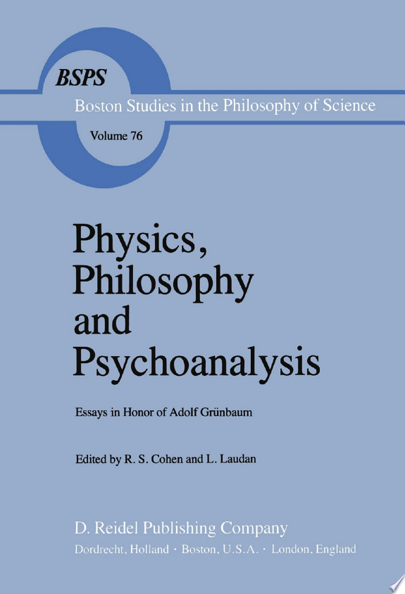 Physics, Philosophy and Psychoanalysis by Robert S. Cohen book cover