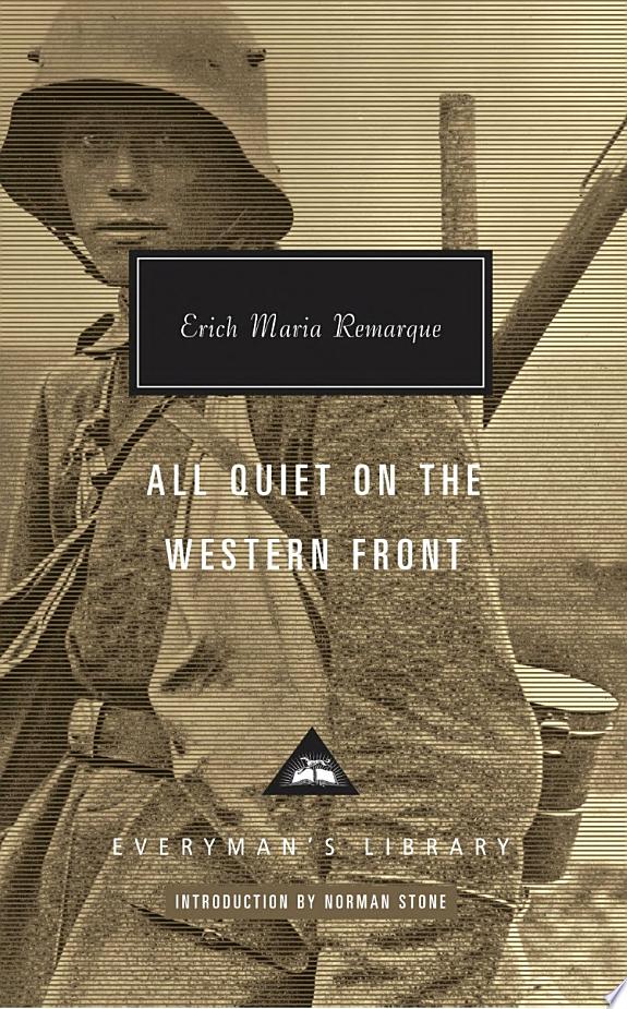 All Quiet on the Western Front by Erich Maria Remarque book cover