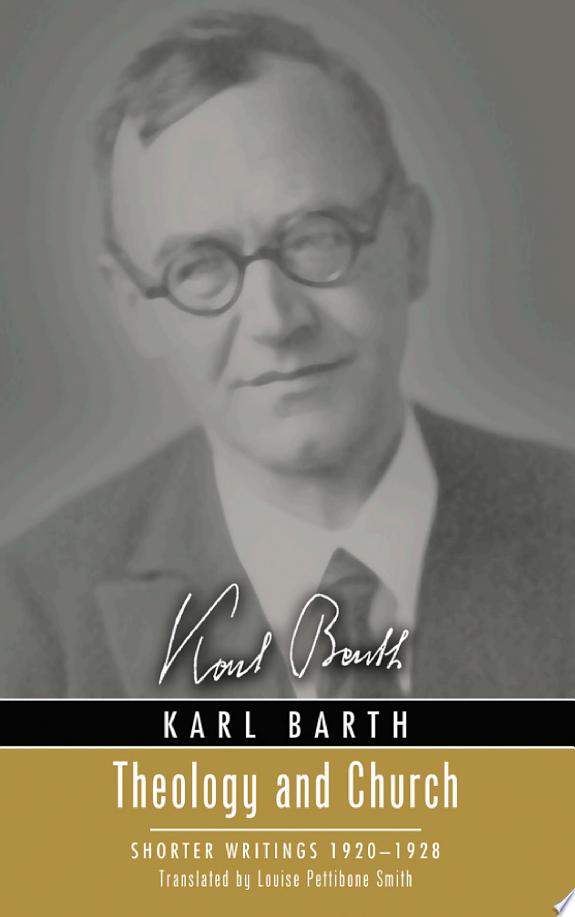 Theology and Church by Karl Barth book cover