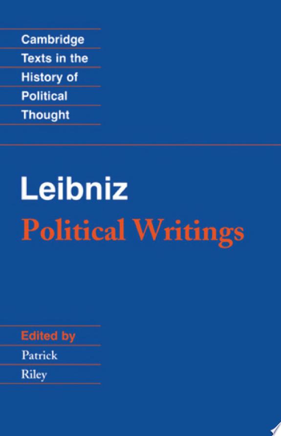 Leibniz: Political Writings by Gottfried Wilhelm Leibniz book cover