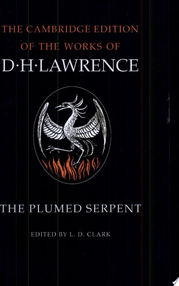 The Plumed Serpent by D. H. Lawrence book cover