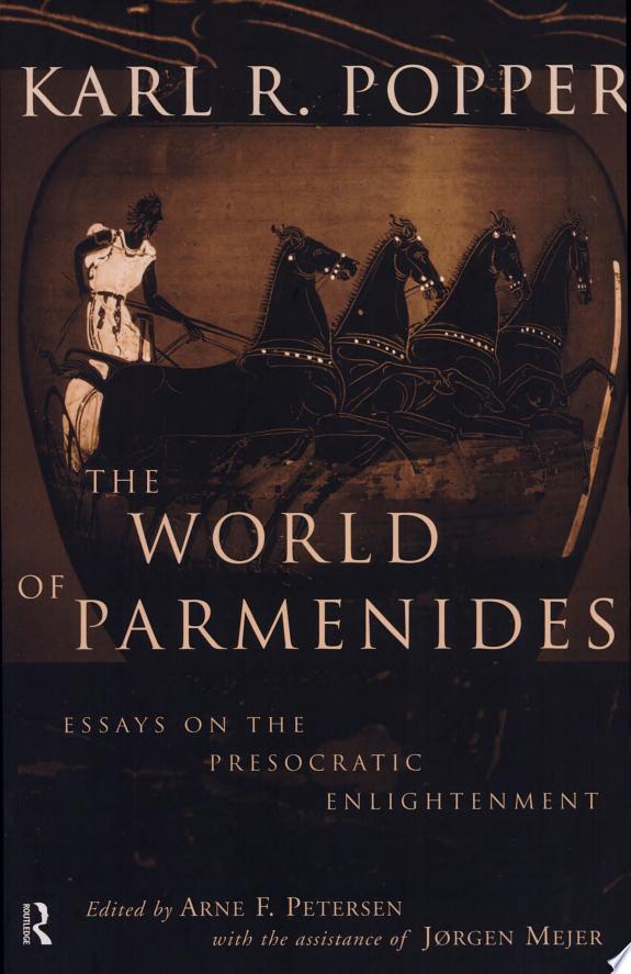 The World of Parmenides by Karl Popper book cover