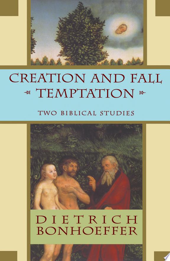 Creation and Fall Temptation by Dietrich Bonhoeffer book cover