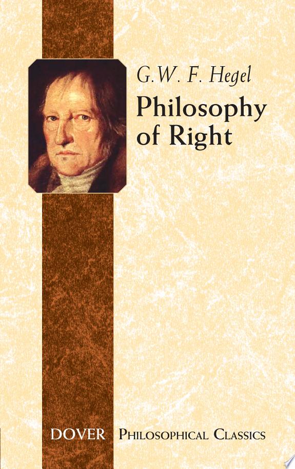 Philosophy of Right by G. W. F. Hegel book cover