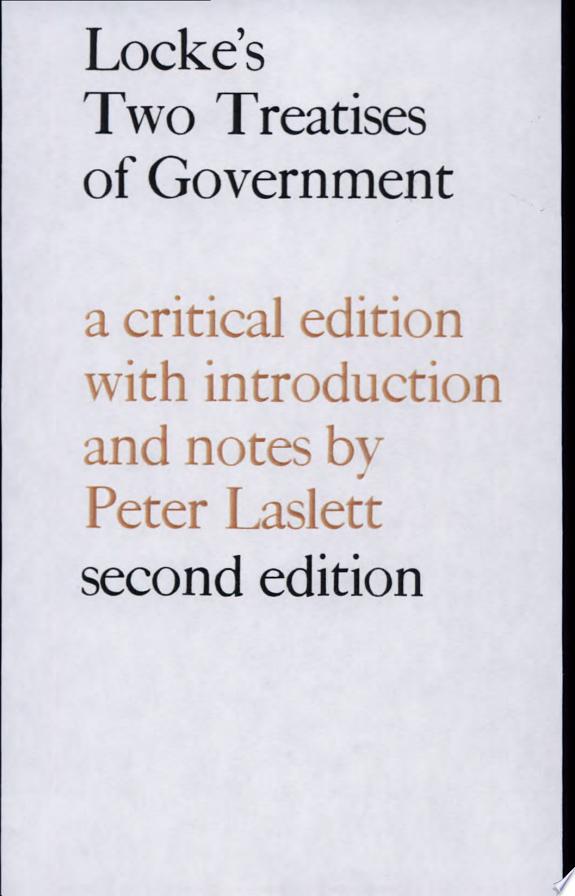 Locke: Two Treatises of Government by John Locke book cover