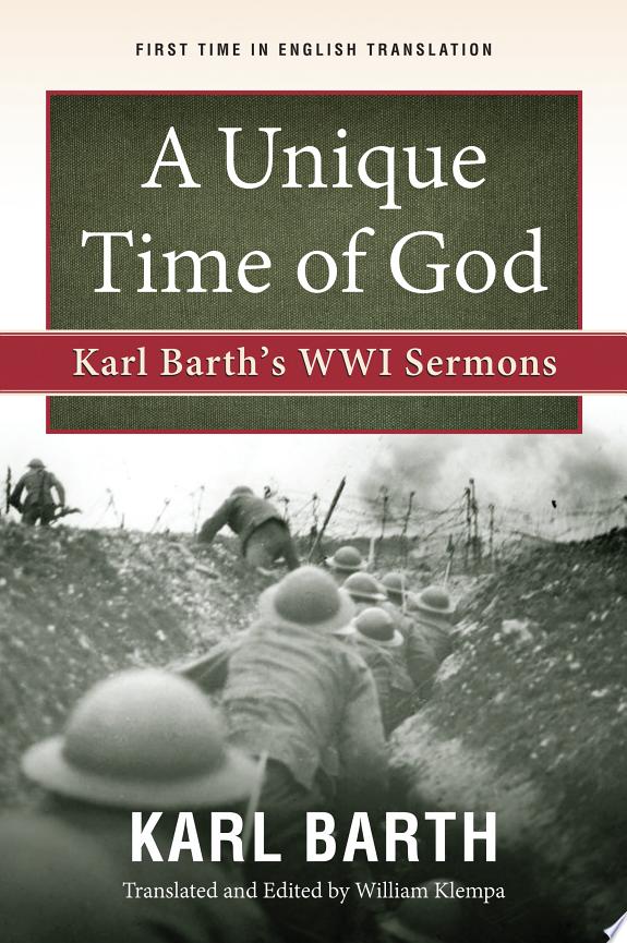A Unique Time of God by Karl Barth book cover