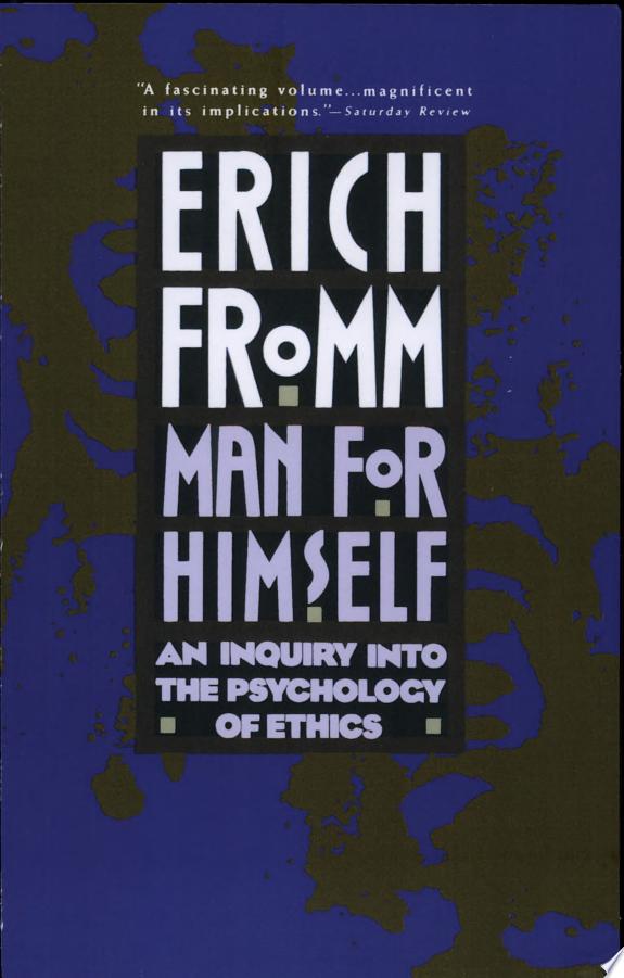 Man for Himself by Erich Fromm book cover