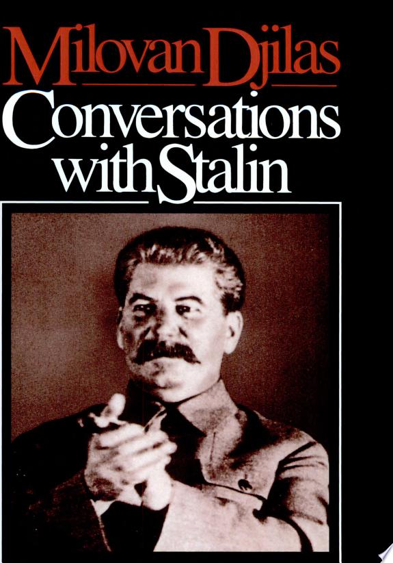 Conversations with Stalin by Milovan Djilas book cover