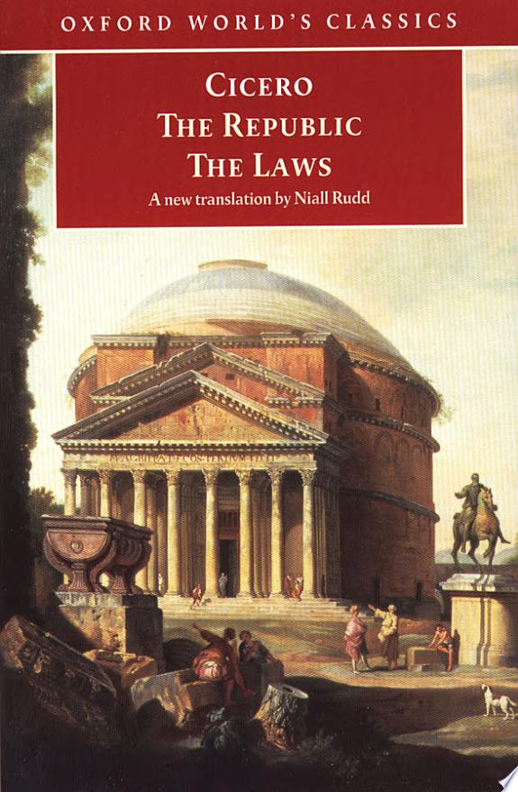 The Republic and The Laws by Marcus Tullius Cicero book cover