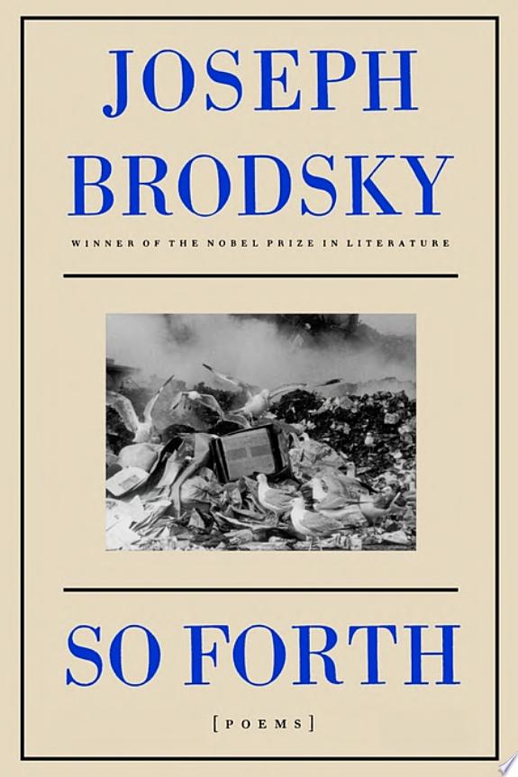 So Forth by Joseph Brodsky book cover