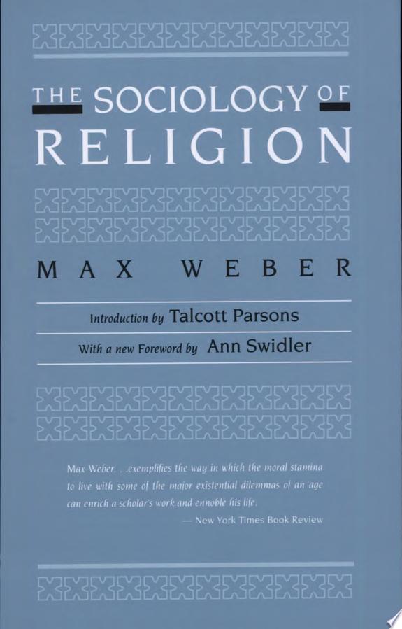 The Sociology of Religion by Max Weber book cover